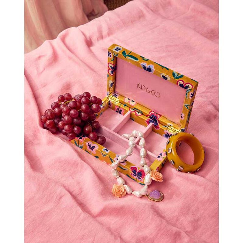 Kip&Co Pretty Pansy Velvet Jewellery Box Small Small image number 1